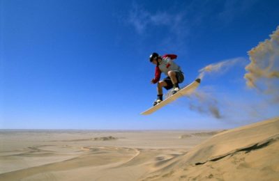 Sandboarding Dubai Desert