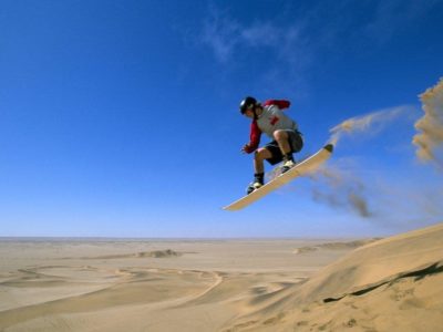 Sandboarding Dubai Desert